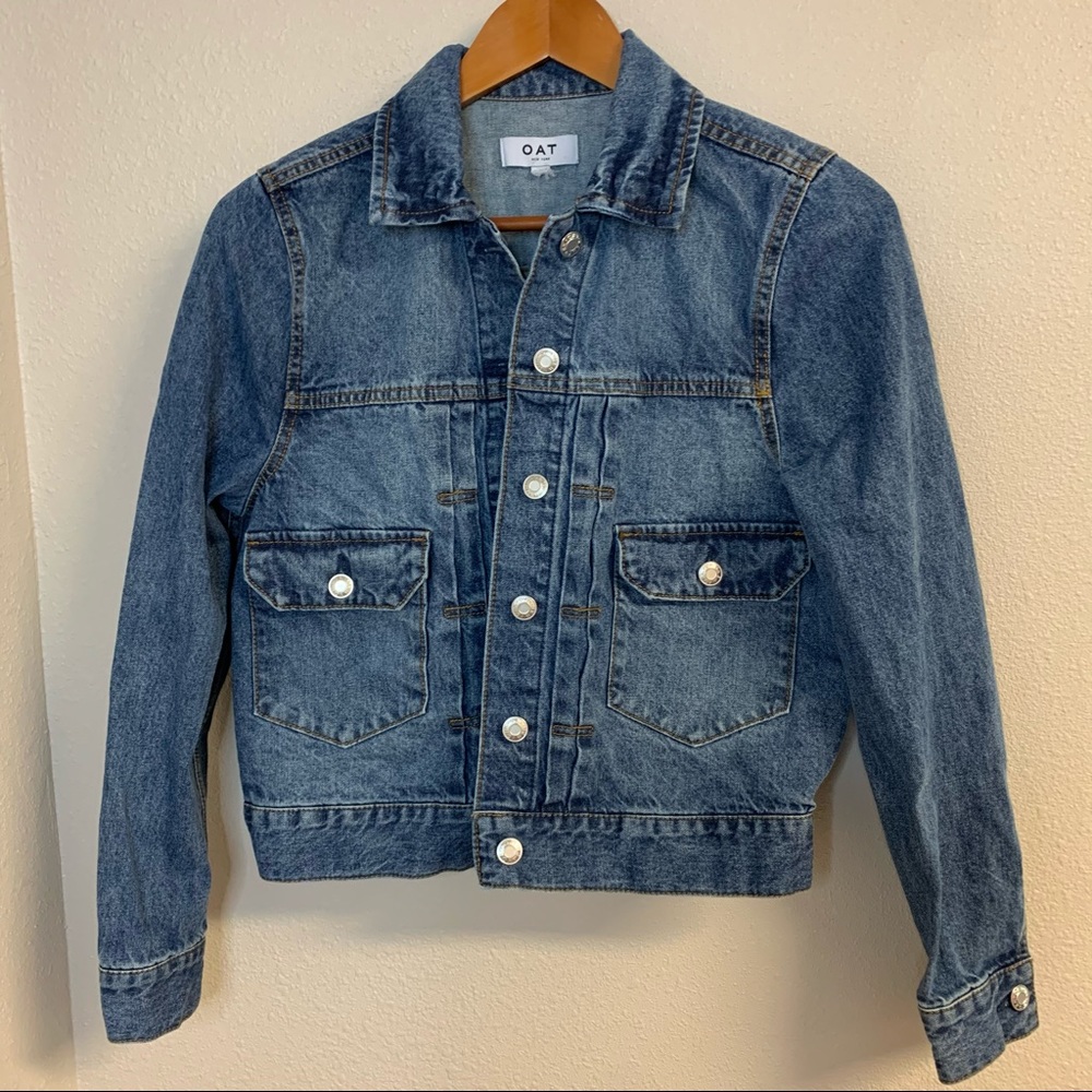 OAT denim crop jacket